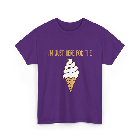 I'm Just Here For The Ice Cream Treats T-Shirt - Purple