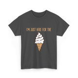 I'm Just Here For The Ice Cream Treats T-Shirt - Dark Heather