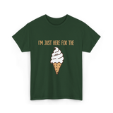 I'm Just Here For The Ice Cream Treats T-Shirt - Forest Green