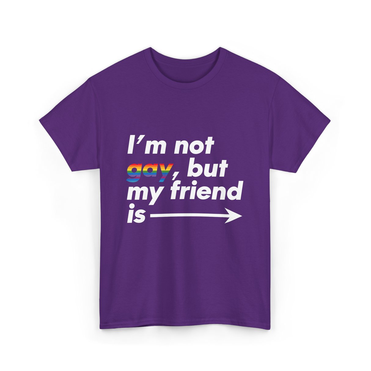 Im Not Gay But My Friend Is LGBT Ally T-Shirt - Purple