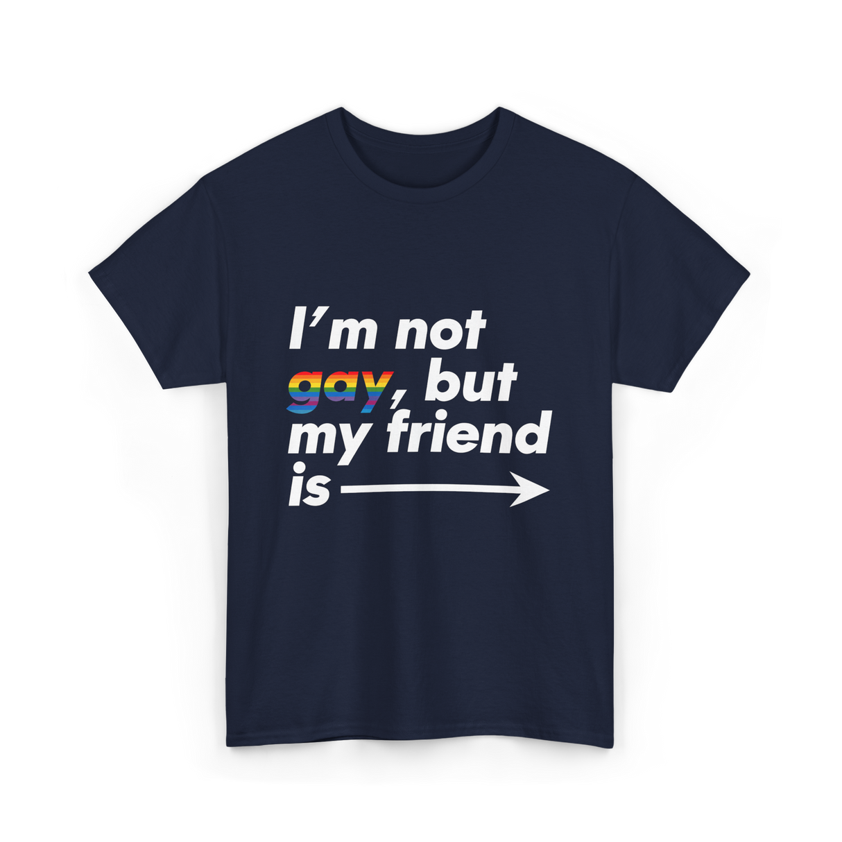 Im Not Gay But My Friend Is LGBT Ally T-Shirt - Navy