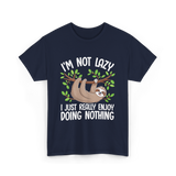 I'm Not Lazy Sloth T-Shirt - Navy