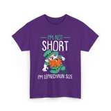 I'm Not Short Leprechaun Size T-Shirt - Purple