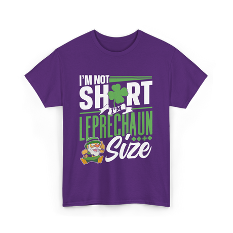 I'm Not Short Leprechaun Size T-Shirt - Purple