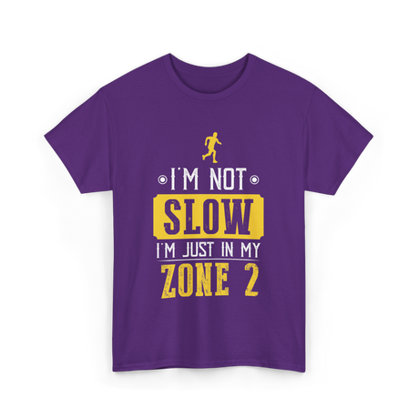 I'm Not Slow Zone 2 Running T-Shirt - Purple