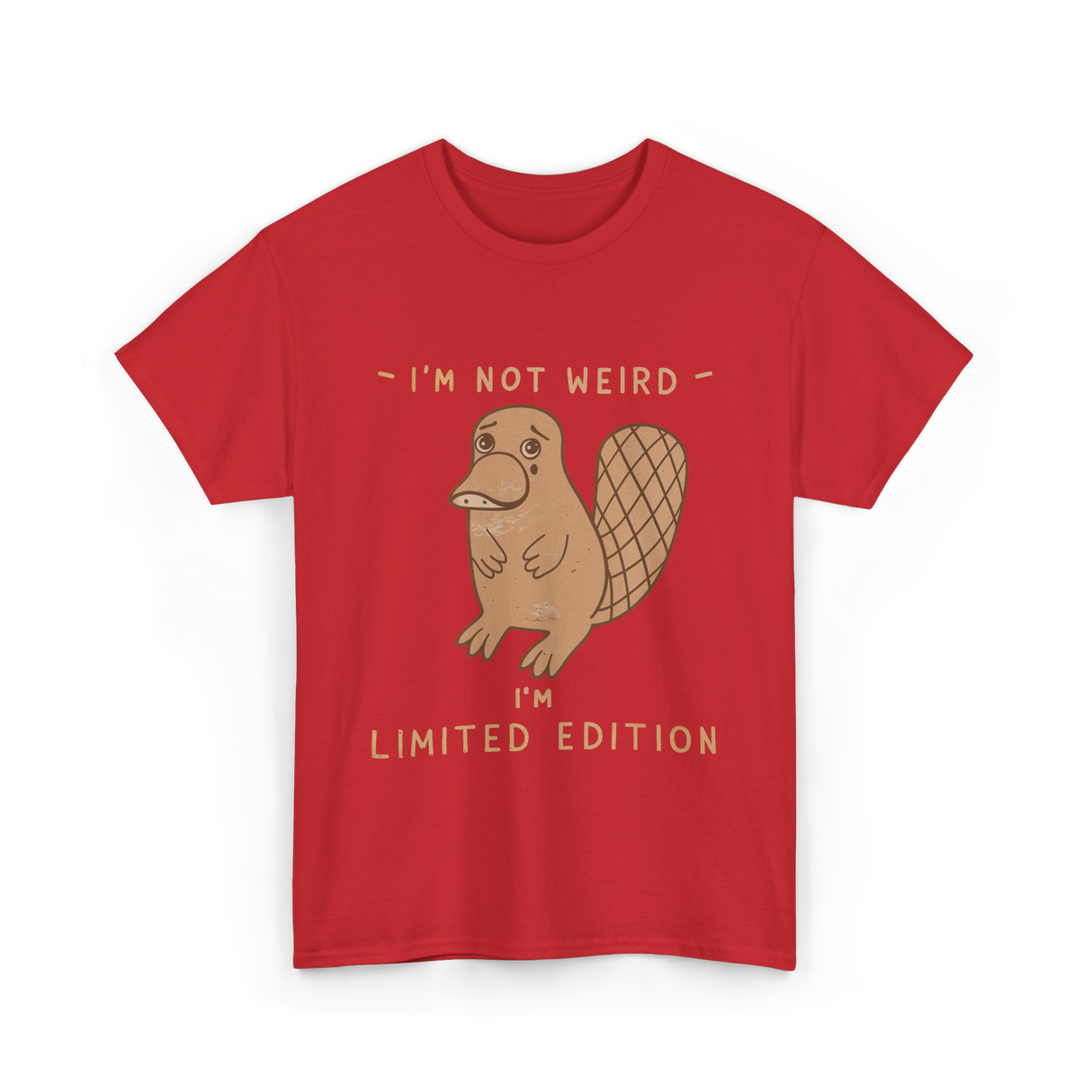 I'm Not Weird Limited Edition Platypus T-Shirt - Red