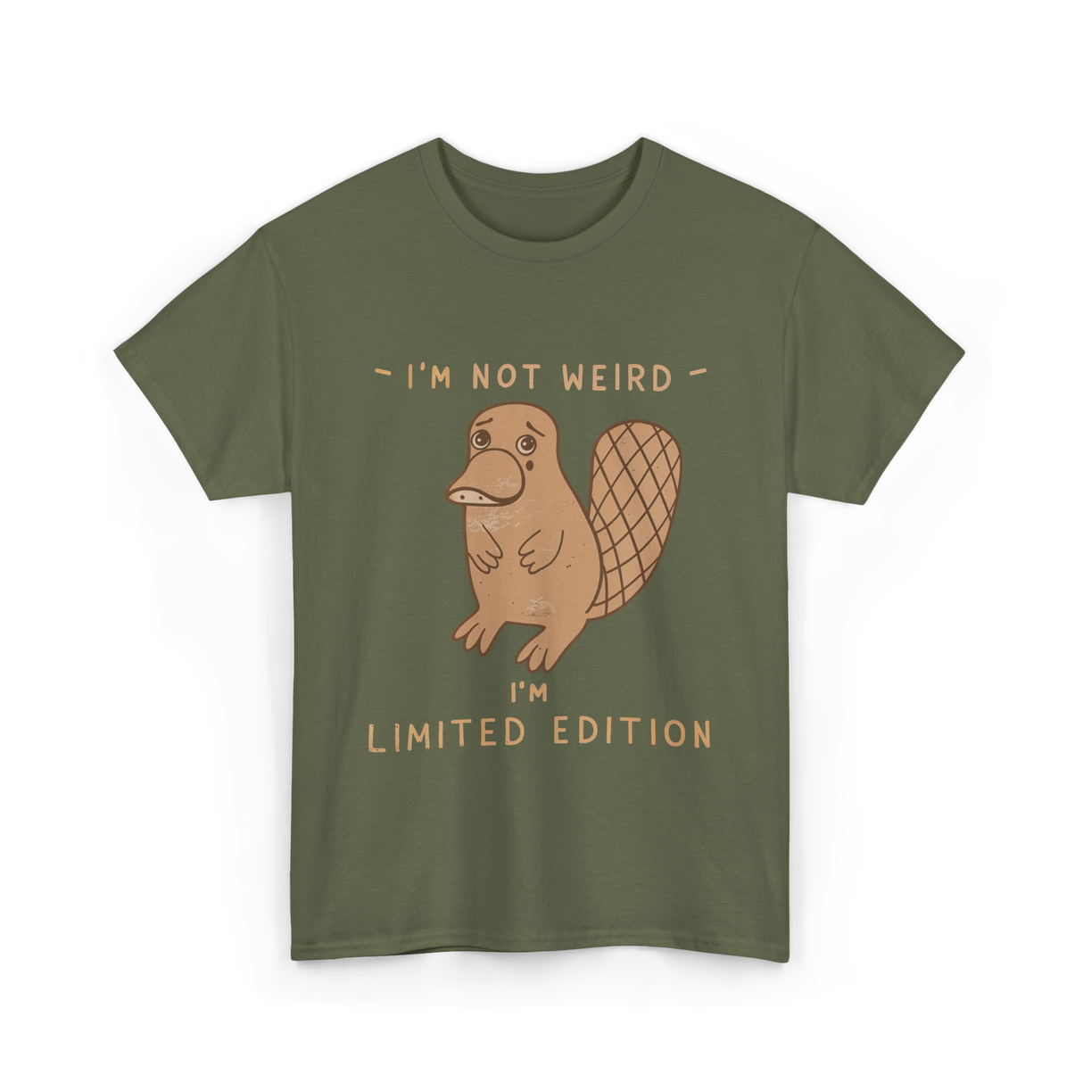 I'm Not Weird Limited Edition Platypus T-Shirt - Military Green