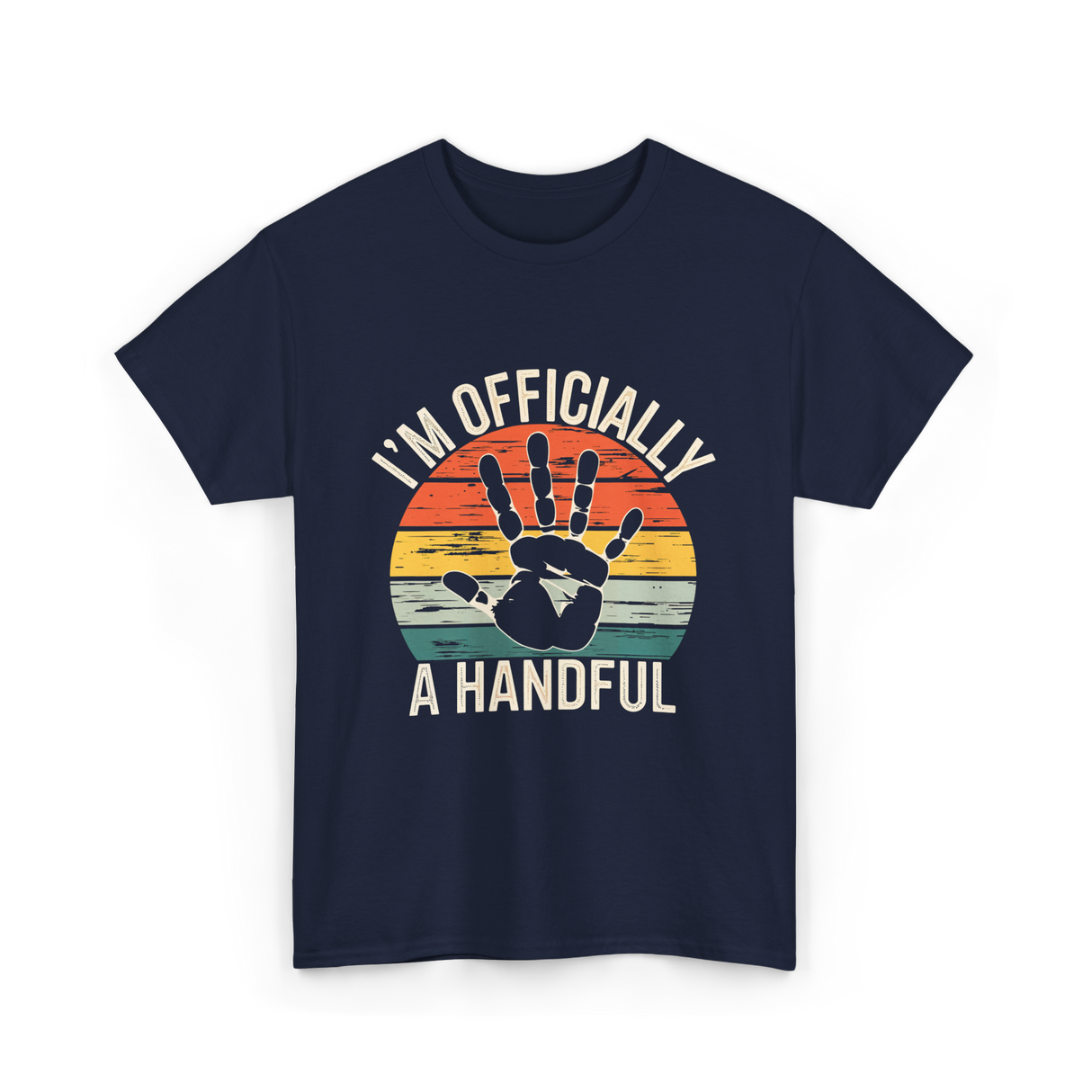 I'm Officially A Handful Kids T-Shirt - Navy