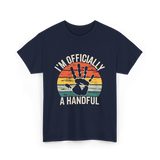 I'm Officially A Handful Kids T-Shirt - Navy