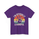 I'm Officially A Handful Kids T-Shirt - Purple