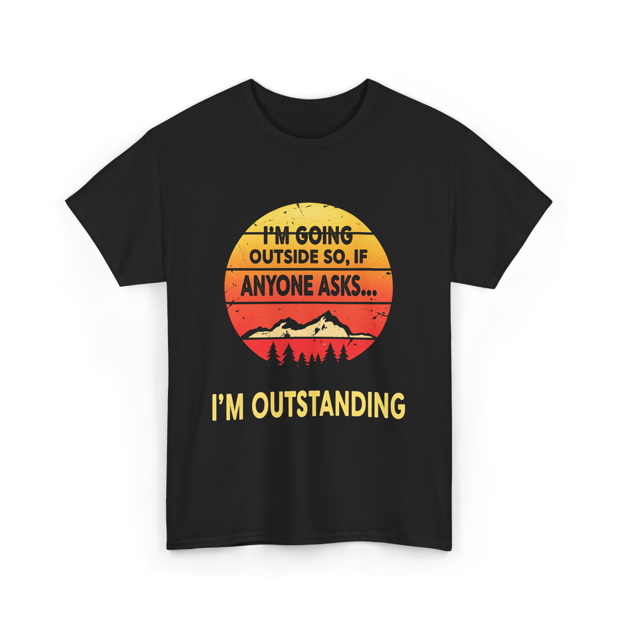 I'm Outstanding Outdoors Nature T-Shirt - Black