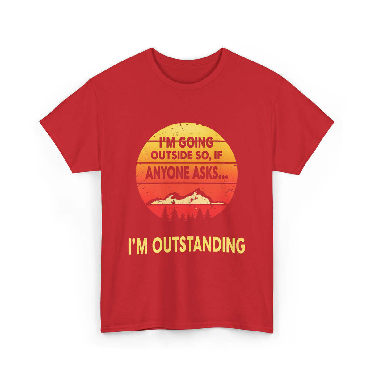 I'm Outstanding Outdoors Nature T-Shirt - Red