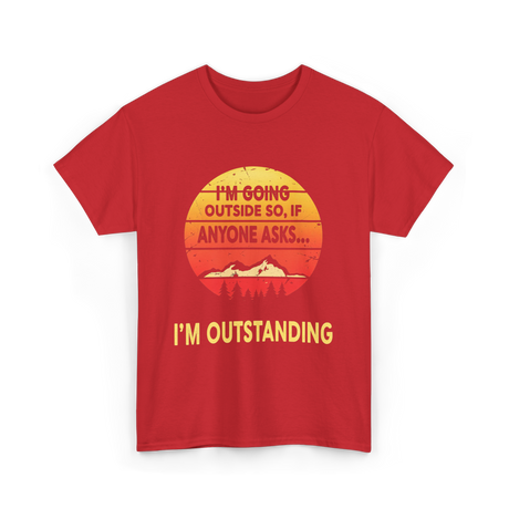 I'm Outstanding Outdoors Nature T-Shirt - Red