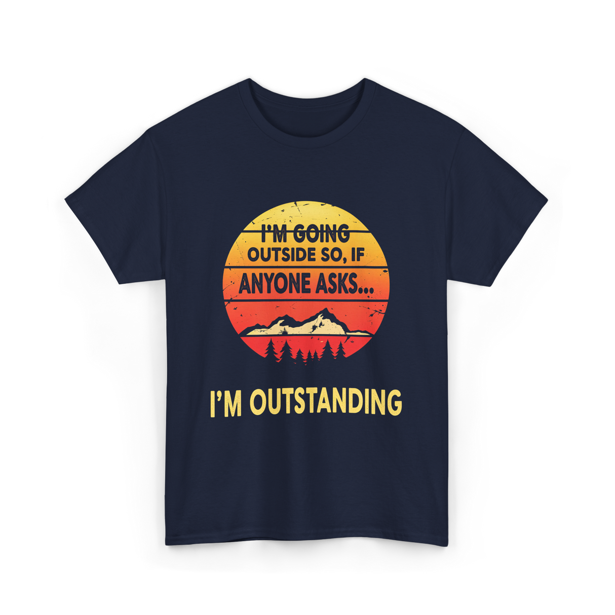 I'm Outstanding Outdoors Nature T-Shirt - Navy