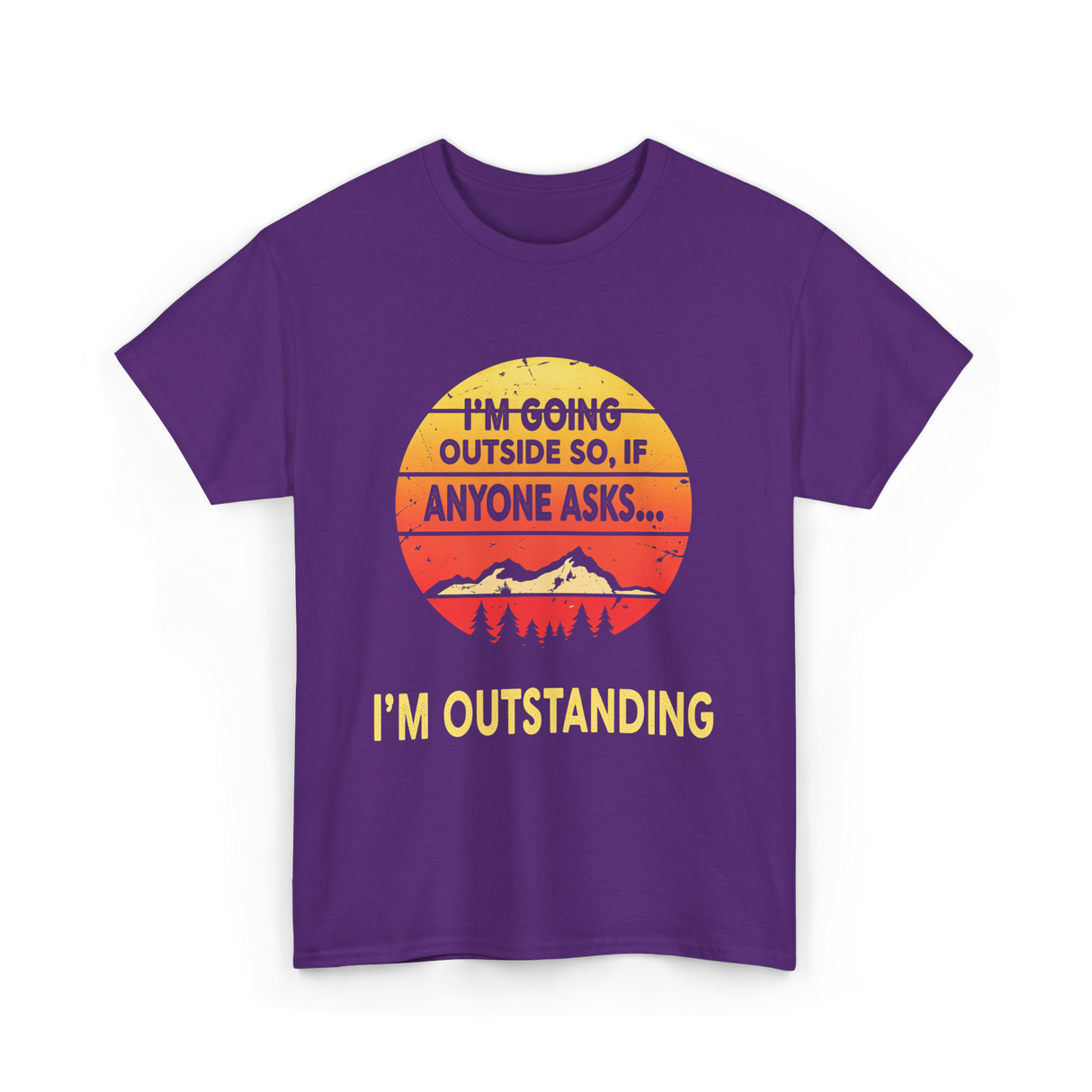 I'm Outstanding Outdoors Nature T-Shirt - Purple