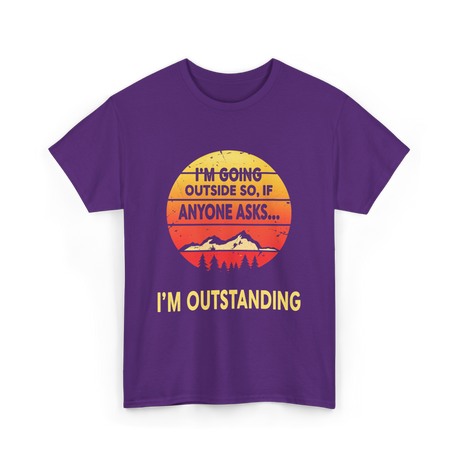 I'm Outstanding Outdoors Nature T-Shirt - Purple