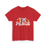 I'm Peace Peaceful Vibes T-Shirt - Red