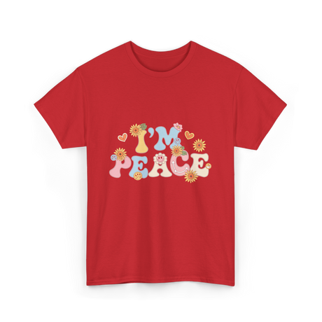 I'm Peace Peaceful Vibes T-Shirt - Red