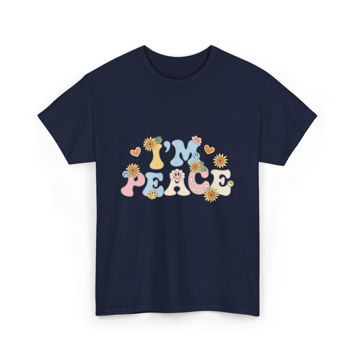 I'm Peace Peaceful Vibes T-Shirt - Navy