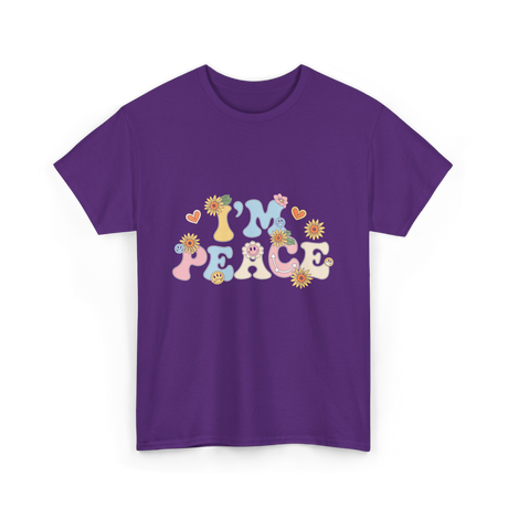 I'm Peace Peaceful Vibes T-Shirt - Purple