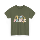 I'm Peace Peaceful Vibes T-Shirt - Military Green