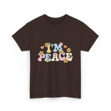 I'm Peace Peaceful Vibes T-Shirt - Dark Chocolate