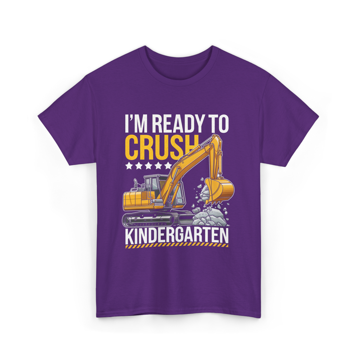 Im Ready To Crush Kindergarten Construction T-Shirt - Purple