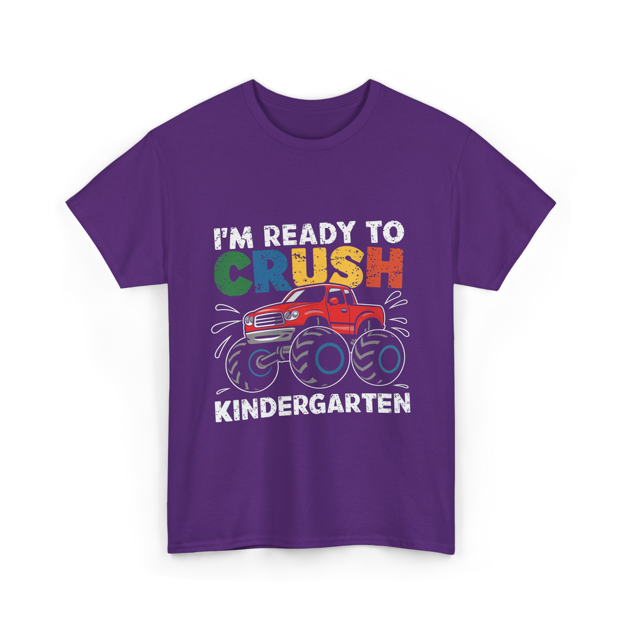 I'm Ready to Crush Kindergarten Monster Truck T-Shirt - Purple