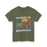 I'm Ready to Crush Kindergarten Monster Truck T-Shirt - Military Green