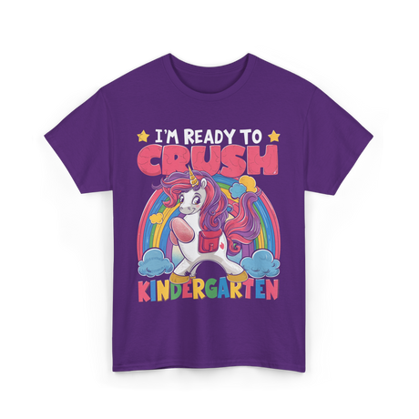 Im Ready to Crush Kindergarten Unicorn T-Shirt - Purple