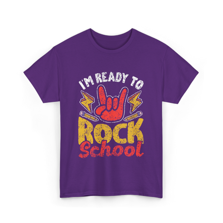 Im Ready To Rock School T-Shirt - Purple