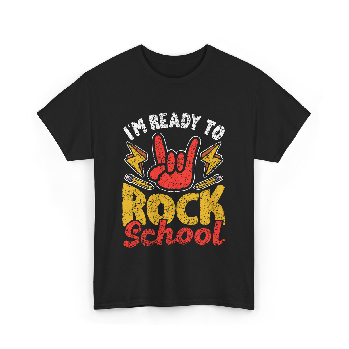 Im Ready To Rock School T-Shirt - Black