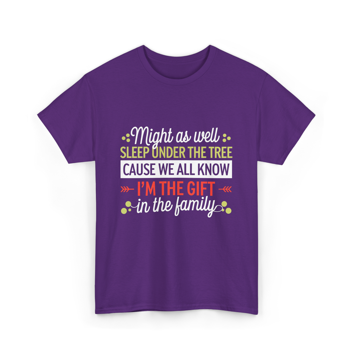 Im the Gift Family Christmas T-Shirt - Purple