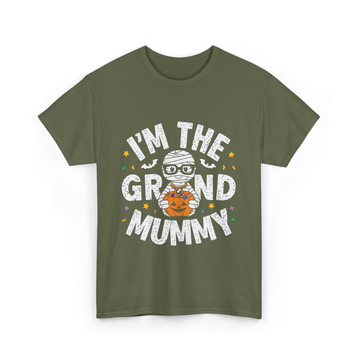 I'm The Grand Mummy Halloween T-Shirt - Military Green