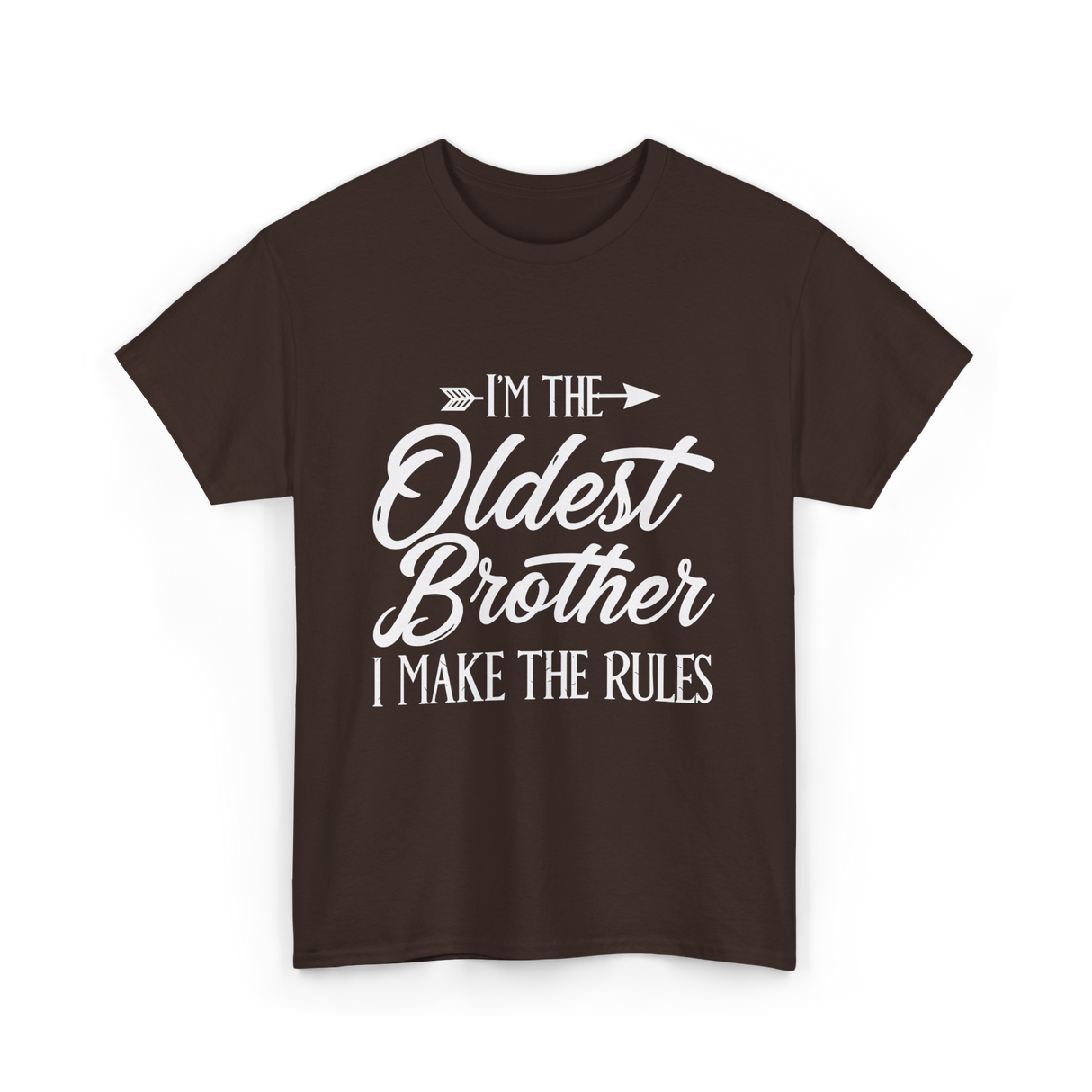 I'm the Oldest Brother Rules T-Shirt - Dark Chocolate