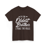 I'm the Oldest Brother Rules T-Shirt - Dark Chocolate