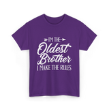 I'm the Oldest Brother Rules T-Shirt - Purple