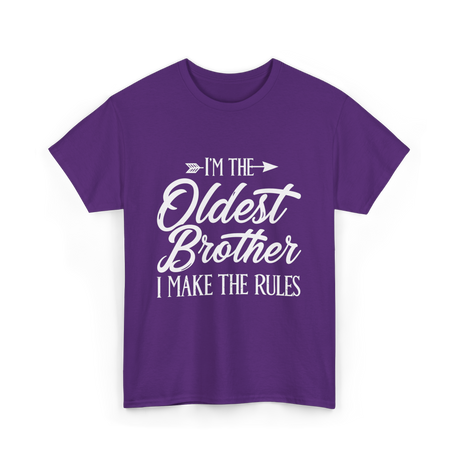 I'm the Oldest Brother Rules T-Shirt - Purple