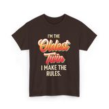 I'm The Oldest Twin T-Shirt - Dark Chocolate