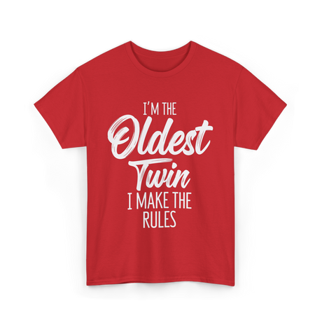 I'm the Oldest Twin T-Shirt - Red