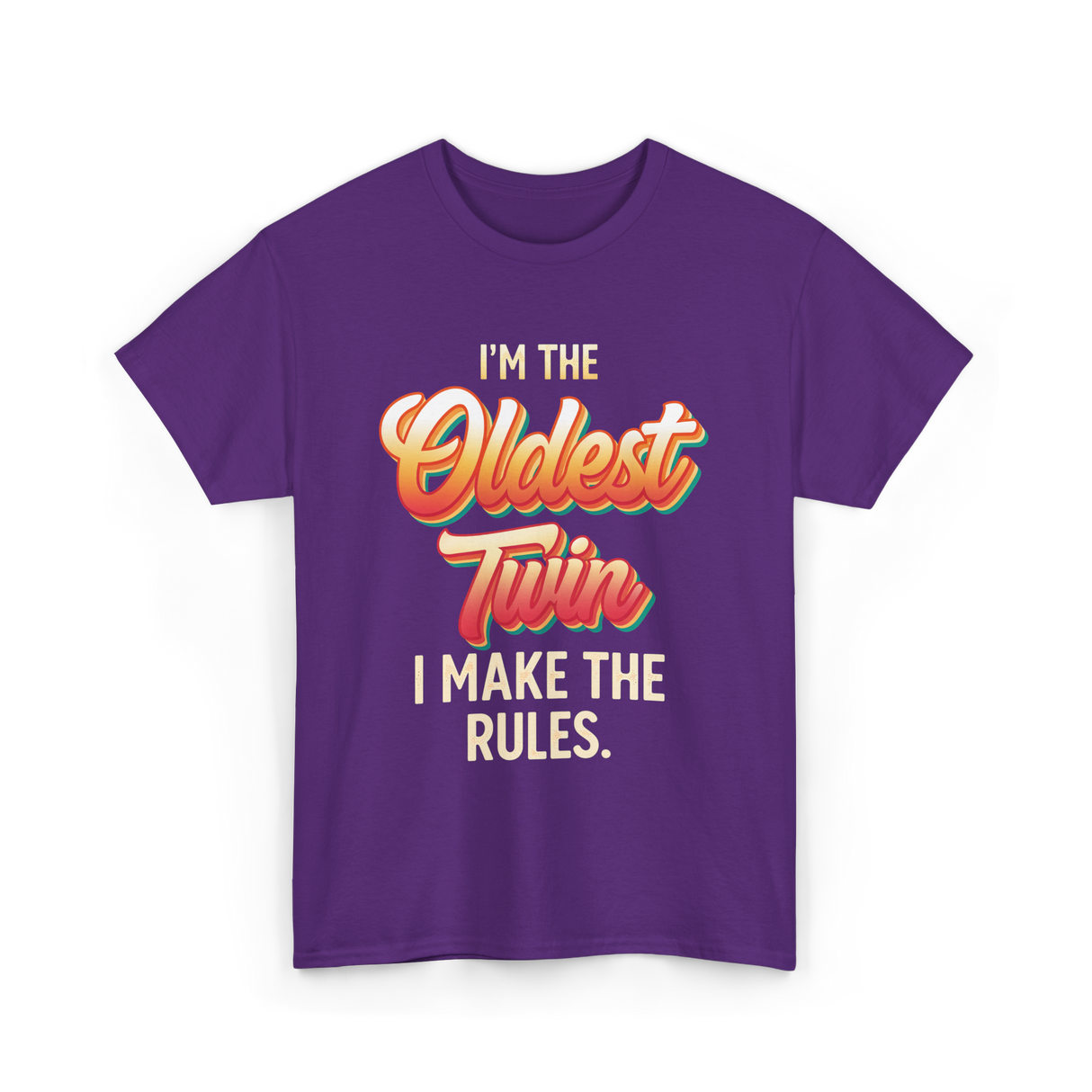 I'm The Oldest Twin T-Shirt - Purple