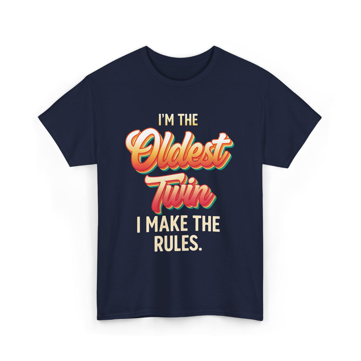 I'm The Oldest Twin T-Shirt - Navy