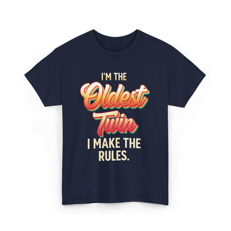 I'm The Oldest Twin T-Shirt - Navy