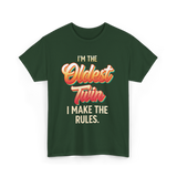 I'm The Oldest Twin T-Shirt - Forest Green