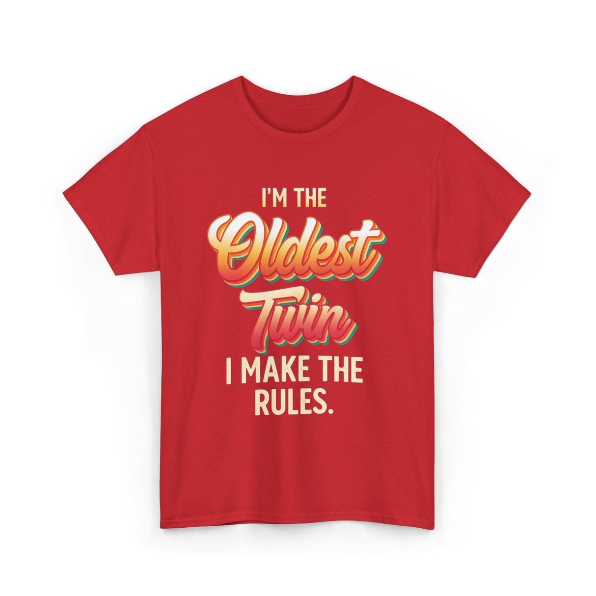 I'm The Oldest Twin T-Shirt - Red