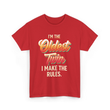 I'm The Oldest Twin T-Shirt - Red