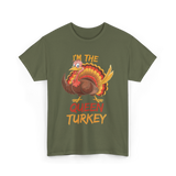 Im The Queen Turkey Thanksgiving T-Shirt - Military Green