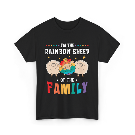 I'm The Rainbow Sheep Family T-Shirt - Black