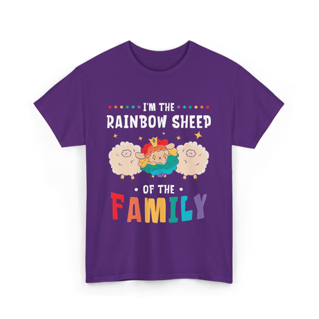 I'm The Rainbow Sheep Family T-Shirt - Purple