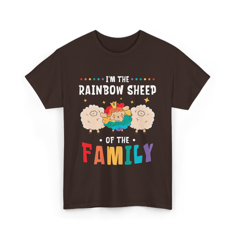 I'm The Rainbow Sheep Family T-Shirt - Dark Chocolate